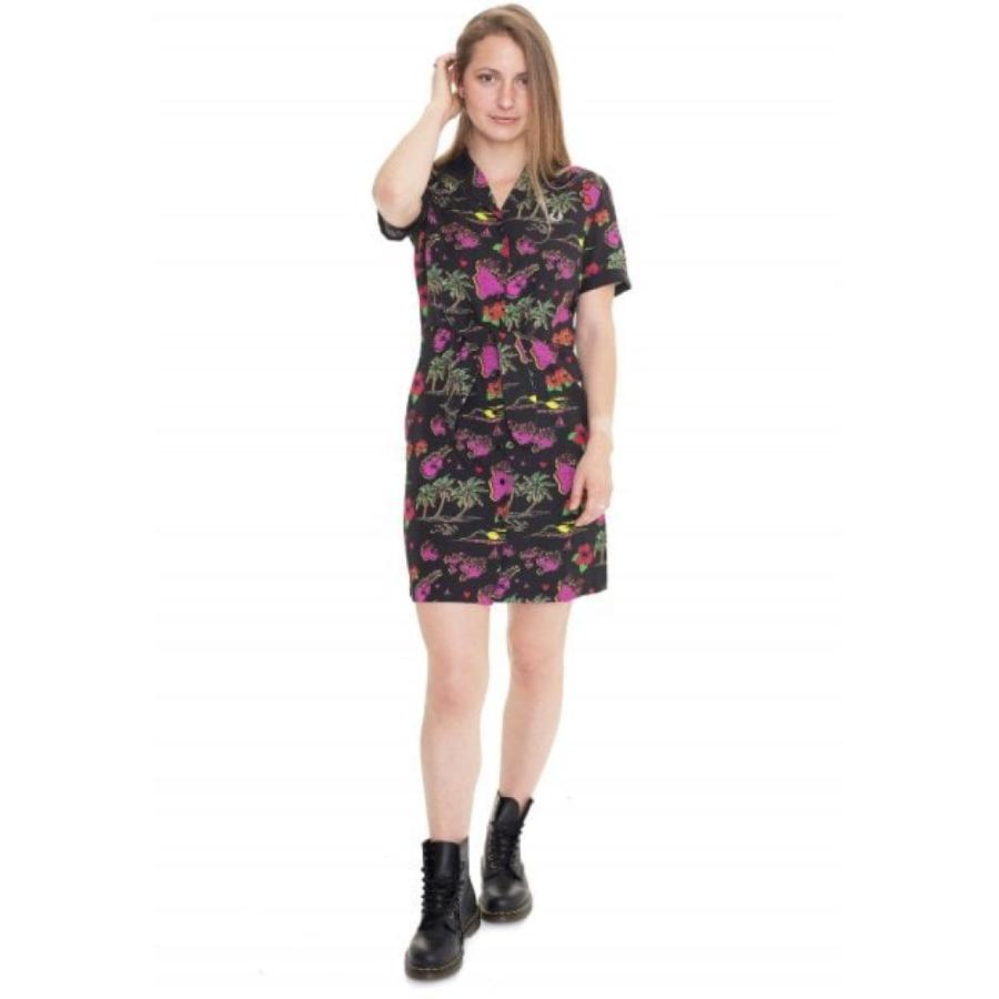 大注目 Fred フレッドペリー レディース ワンピース Perry Fred フレッドペリー Perry Black Dress Print Hawaiian ワンピース ドレス ワンピース レディース ワンピース チュニック Meorboston Org