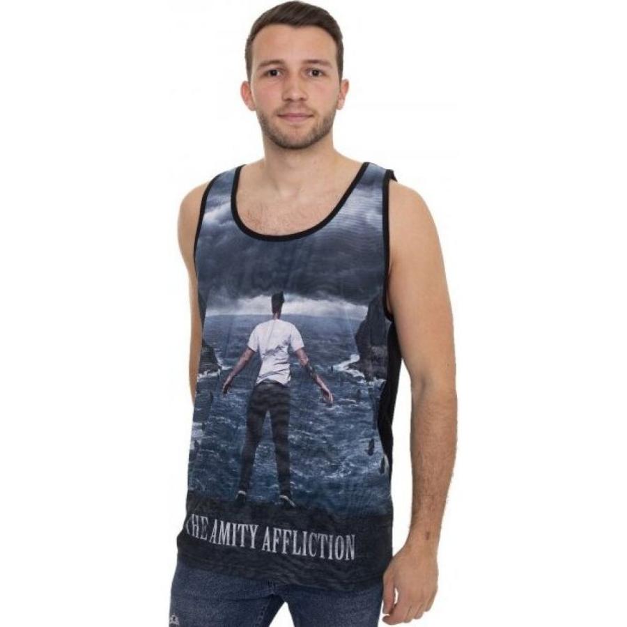 人気総合 ジ アミティ アフリクション The Amity Affliction メンズ タンクトップ トップス Let The Ocean Take Me Allover Tank Black 直販ショップ Www Superavila Com