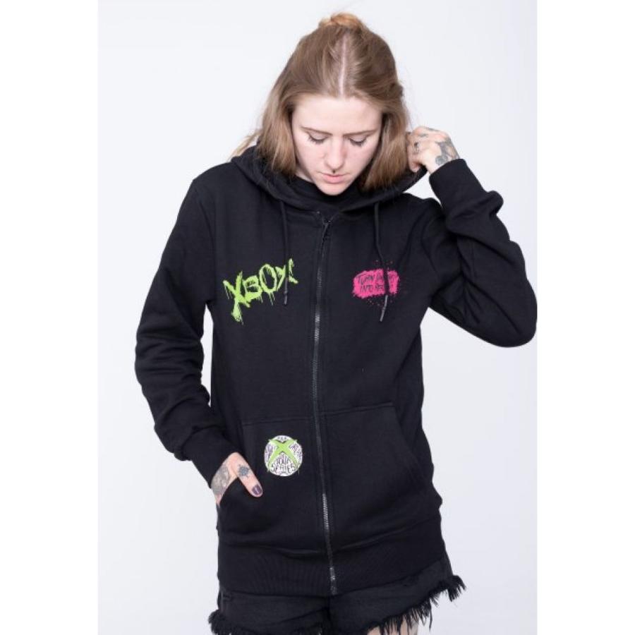 売れ筋ランキングも掲載中 トップス パーカー レディース Xbox エックスボックス トップス レディース パーカー Xbox エックスボックス Graffiti Black Zipper トップス
