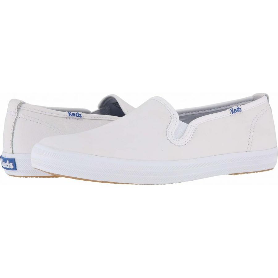 black leather keds slip on