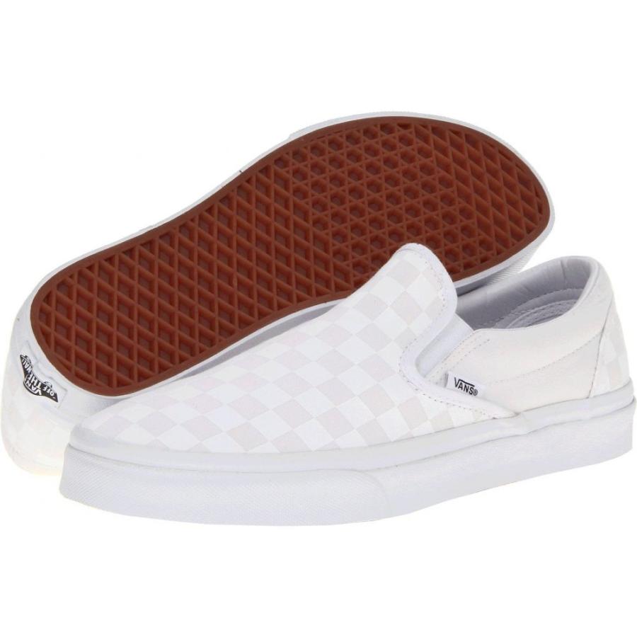 オンライン販売店舗 ヴァンズ Vans レディース スリッポン フラット シューズ 靴 Classic Slip On Tm Core Classics Checkerboard True White True White 販売値下 Www Superavila Com