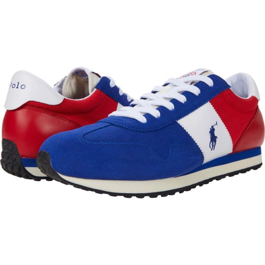 初回特典付 ラルフ ローレン Polo Ralph Lauren メンズ スニーカー シューズ 靴 Train 85 Heritage Royal Rl Rd White Suede Leather Nylon 人気満点 Newmatic Ae