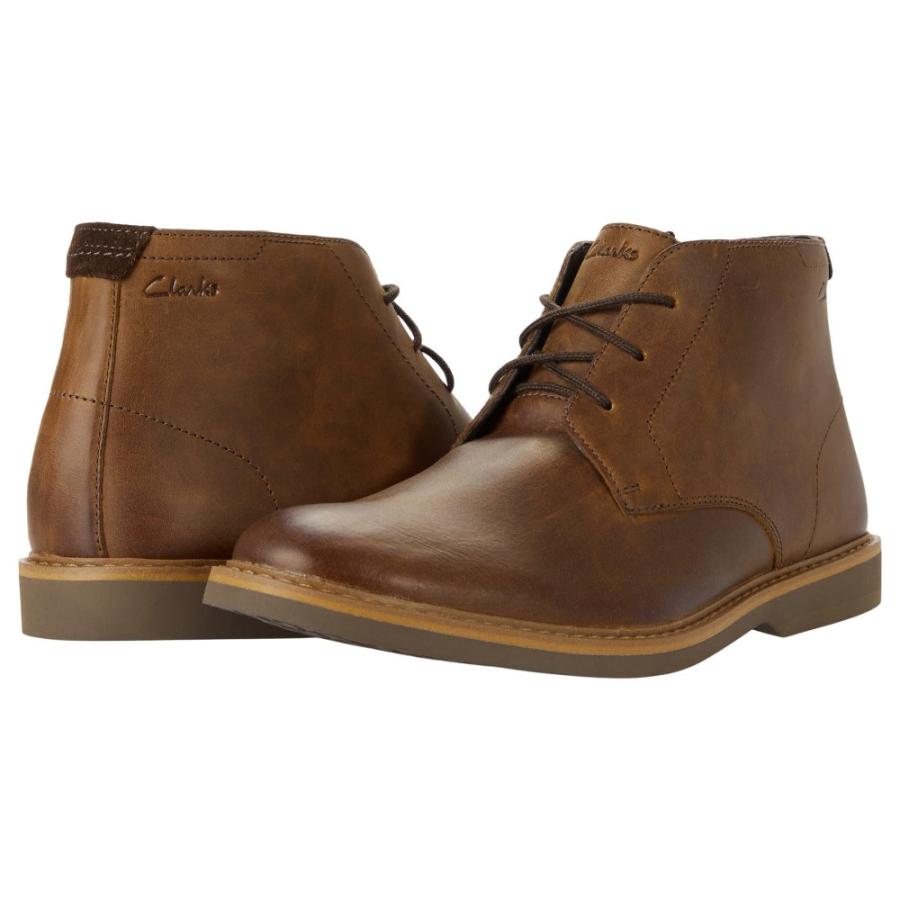 定期入れの Clarks Leather Tan Dark Mid Lt Atticus シューズ 靴 ブーツ メンズ Clarks クラークス シューズ 靴 メンズ ブーツ クラークス ブーツ