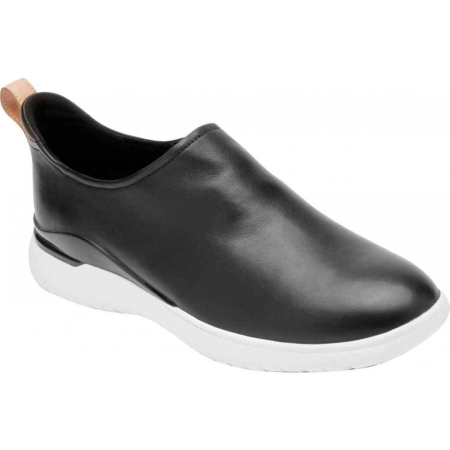 新発売 レディース Rockport ロックポート レディース スリッポン フラット ロックポート Rockport スリッポン フラット Leather Black Sneaker On Slip High Sport Motion Total シューズ 靴 スニーカー ハイカット シューズ Znowy Com