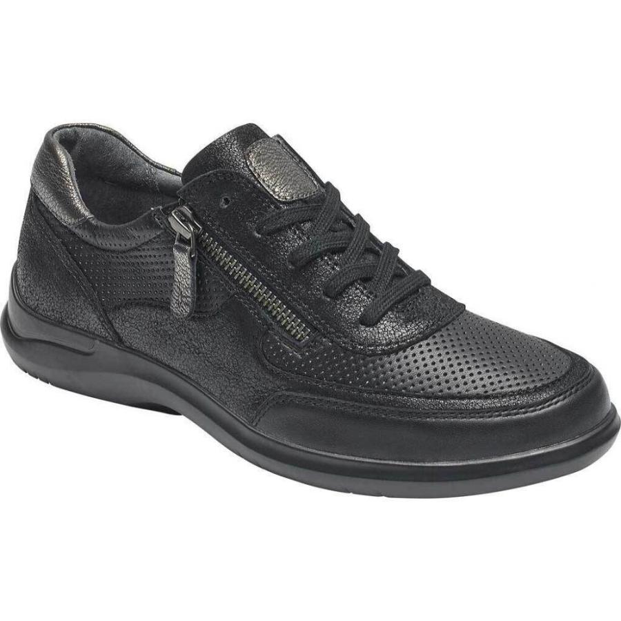 高級品市場 Aravon アラヴォン シューズ 靴 レディース スニーカー アラヴォン Aravon レディース Leather Black Sneaker Tie Comfort Power シューズ 靴 スニーカー シューズ Photographes Ocean Indien Com