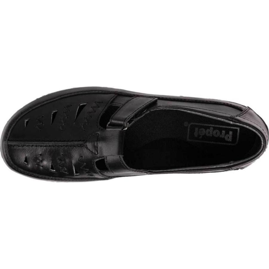 女性に人気 Slip Cutout Clover シューズ 靴 スリッポン フラット レディース Propet プロペット On Leather Black フラットシューズ サイズ W7 5xm Regular Baskincoffee Vicom Corp Com