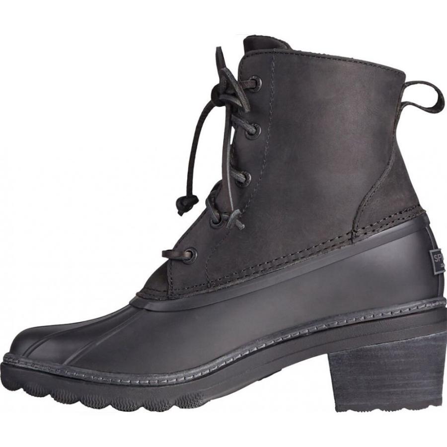 楽天ランキング1位 ブーツ レディース Top Sider Sperry スペリートップサイダー レディース ブーツ スペリートップサイダー Top Sider Sperry シューズ 靴 Leather Rubber Black Boot Duck Leather Heel Saltwater ブーツ