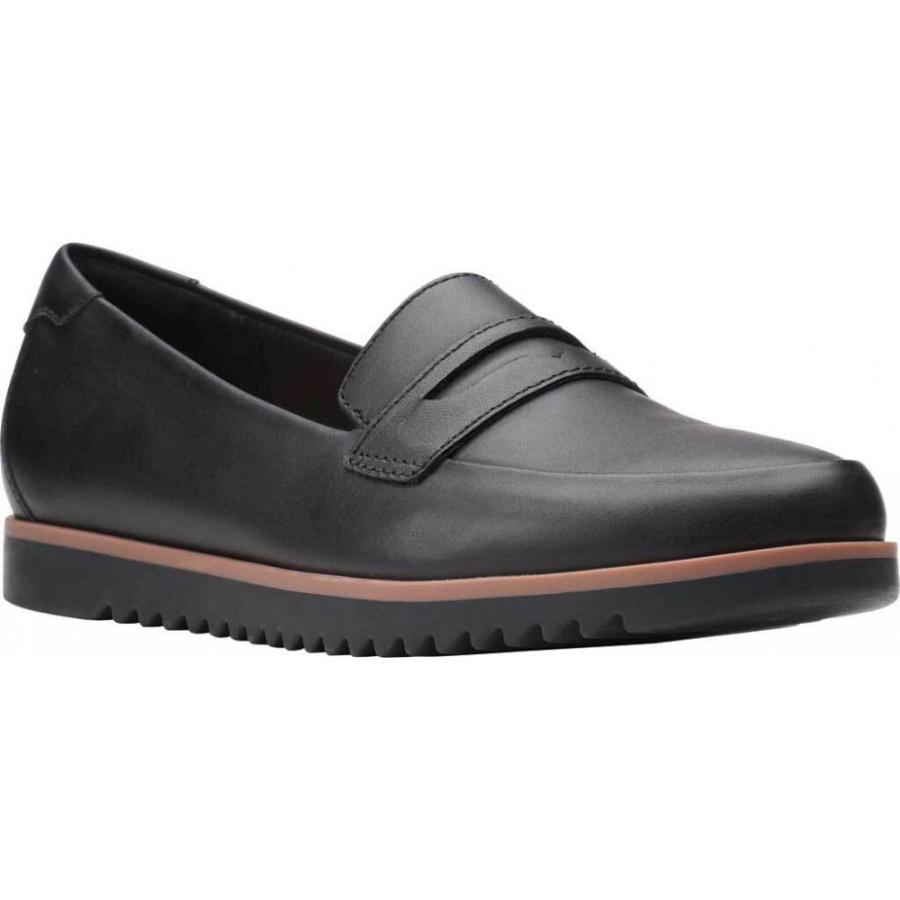 高知インター店 レディース Clarks クラークス レディース ローファー オックスフォード クラークス Clarks ローファー オックスフォード Leather Black Loafer Penny Terri Serena シューズ 靴 シューズ Vinfra Es