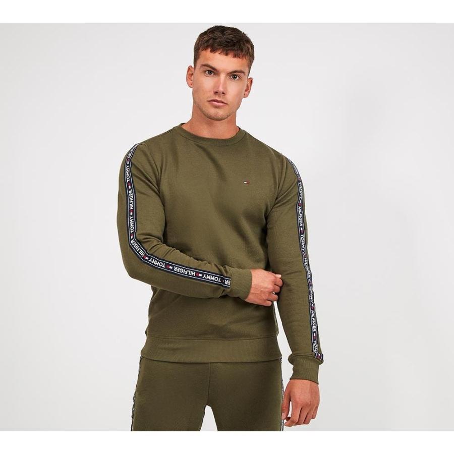 最大の割引 トミー スウェット トレーナー ヒルフィガー トミー Hilfiger Tommy ヒルフィガー Olive Night Sweatshirt Logo Tape Lounge トップス スウェット トレーナー メンズ Hilfiger Tommy トップス Salemart Org