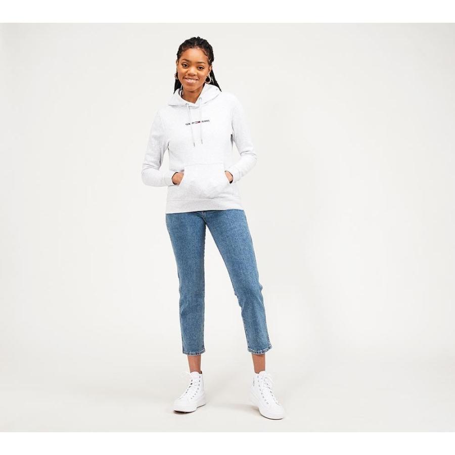 海外限定 レディース パーカー ジーンズ トミー Jeans Tommy トップス Heather Grey Hoodie Logo Linear トップス パーカー レディース Jeans Tommy ジーンズ トミー トップス Hermandad Estrella Org