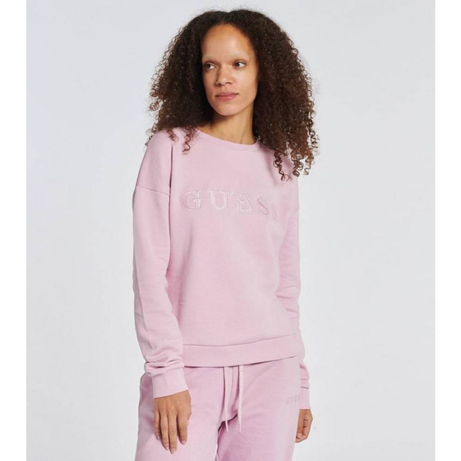 高品質の人気 Alene トップス スウェット トレーナー レディース Guess ゲス トップス レディース スウェット トレーナー ゲス Guess Sweatshirt Cream Lilac トップス Vinfra Es