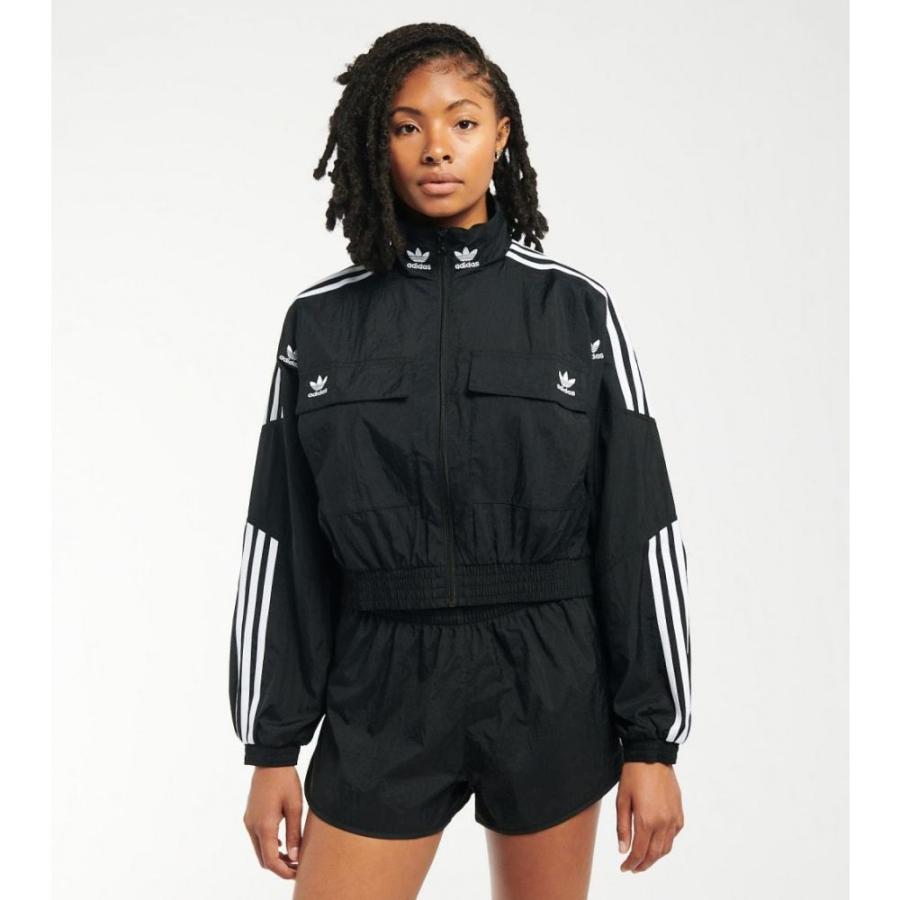 人気ブランド Utility Crop アウター ジャケット レディース Adidas アディダス アウター レディース ジャケット アディダス Adidas Woven Black Jacket コート アウター