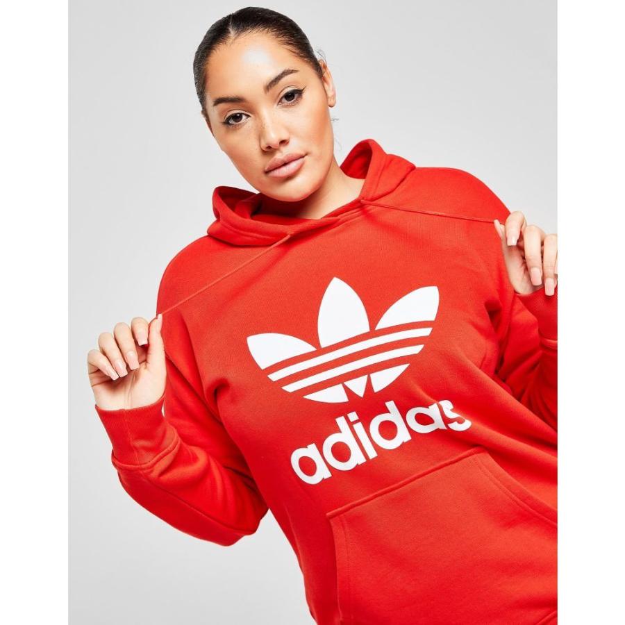 魅力の パーカー アディダス Originals Adidas レディース Red Hoodie Trefoil Overhead Size Plus トップス 大きいサイズ パーカー レディース Originals Adidas アディダス トップス トップス Www Reinnec Cl