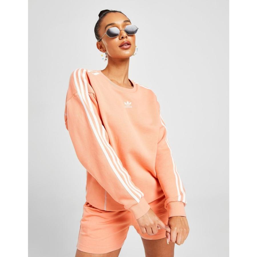 激安通販新作 アディダス スウェット トレーナー アディダス Originals Adidas Adidas Pink Sweatshirt Crew Trefoil Stitch トップス スウェット トレーナー レディース Originals トップス Marinautodetailing Com