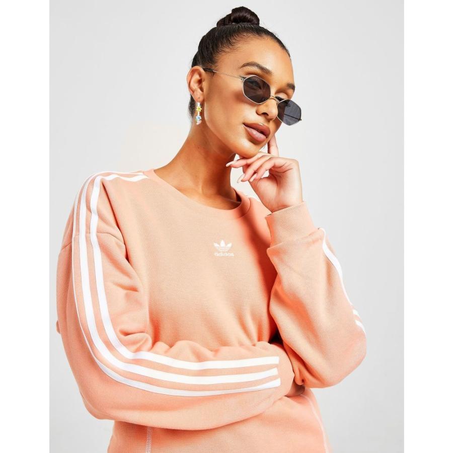 激安通販新作 アディダス スウェット トレーナー アディダス Originals Adidas Adidas Pink Sweatshirt Crew Trefoil Stitch トップス スウェット トレーナー レディース Originals トップス Marinautodetailing Com