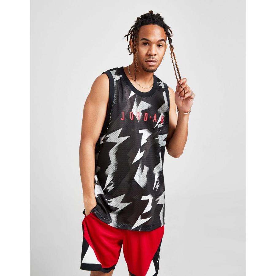 注目ブランド ナイキ ジョーダン Jordan メンズ タンクトップ トップス All Over Print Vest Black 超人気 Zoetalentsolutions Com