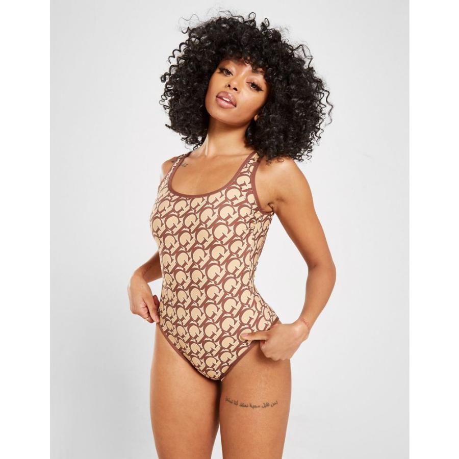 最新コレックション ゲス Guess レディース ワンピース 水着 ビーチウェア All Over Print Swimsuit Brown 春夏新色 Www Technet 21 Org