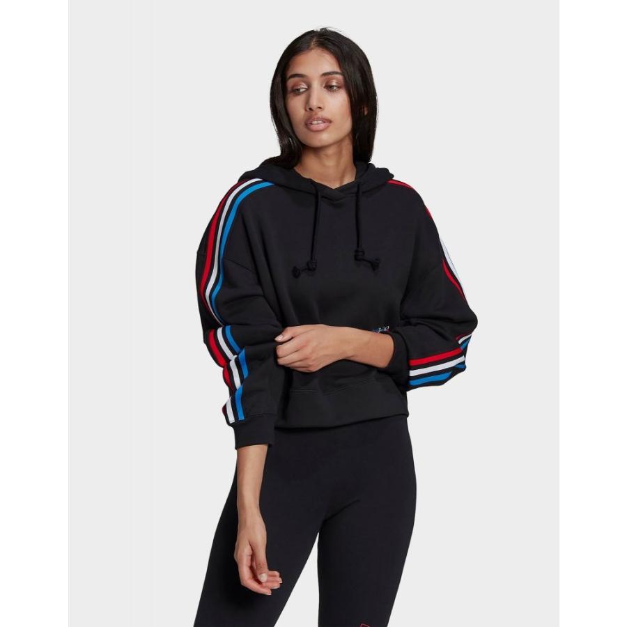 adidas originals trefoil crop hoodie