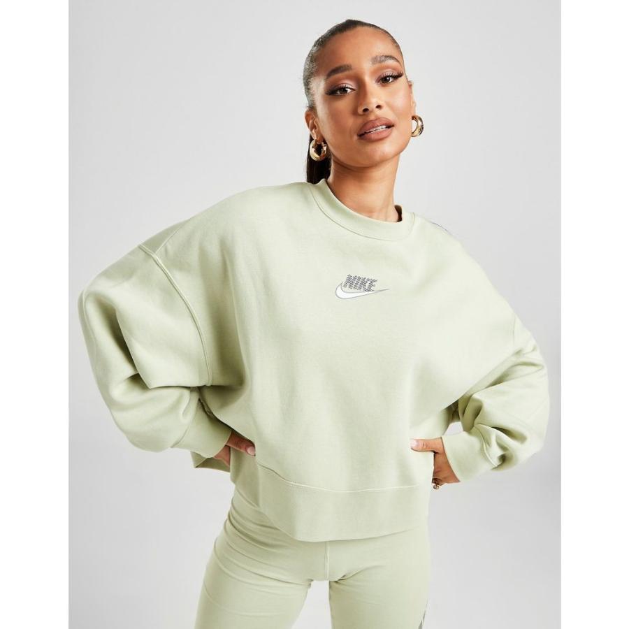 当季大流行 Green Sweatshirt Crew Futura Double トップス スウェット トレーナー レディース Nike ナイキ トップス レディース スウェット トレーナー ナイキ Nike トップス