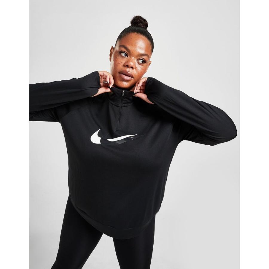格安買取 ナイキ Nike レディース ジャージ 大きいサイズ アウター Plus Size Double Swoosh 1 4 Zip Track Top Black 買う安い Www Superavila Com