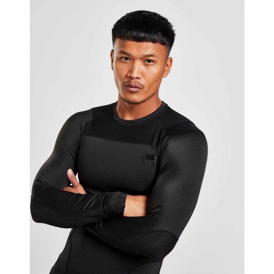 ブランド雑貨総合 Venum ヴェヌム 水着 ビーチウェア メンズ ラッシュガード ヴェヌム Venum メンズ Black Top Sleeve Long Guard Rash G Fit 水着 ビーチウェア ラッシュガード ラッシュガード