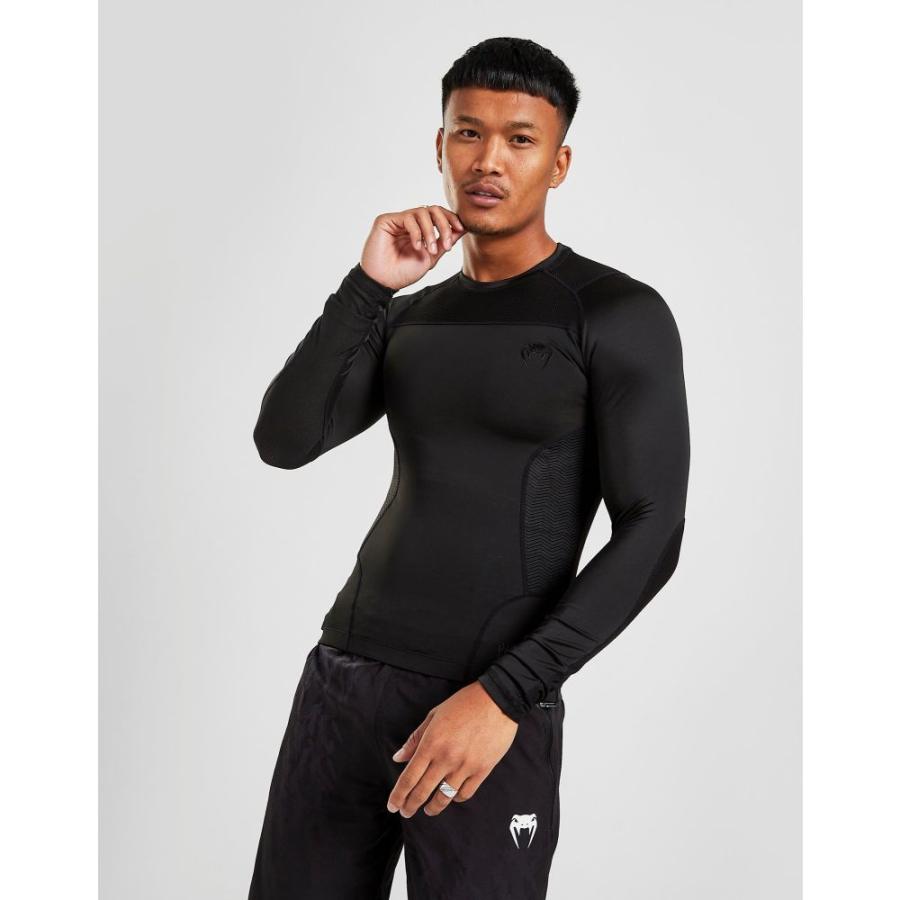 ブランド雑貨総合 Venum ヴェヌム 水着 ビーチウェア メンズ ラッシュガード ヴェヌム Venum メンズ Black Top Sleeve Long Guard Rash G Fit 水着 ビーチウェア ラッシュガード ラッシュガード