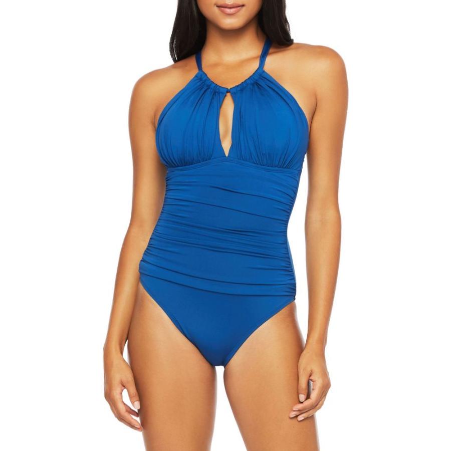 ケネス コール Kenneth Cole New York レディース ワンピース 水着 ビーチウェア Core Power Halter One Piece Swimsuit カプリブルー Olhodaguadocasado Al Gov Br