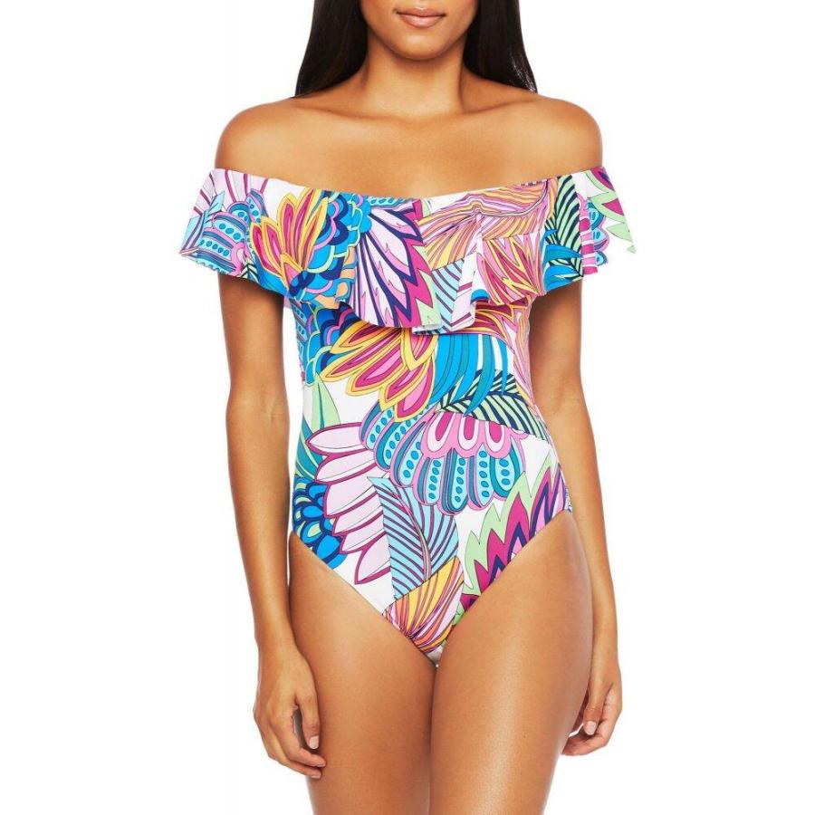 トリーナ ターク Trina Turk レディース ワンピース 水着 ビーチウェア Paradise Plume Off The Shoulder One Piece Swimsuit マルチカラー Sagaretxe Net