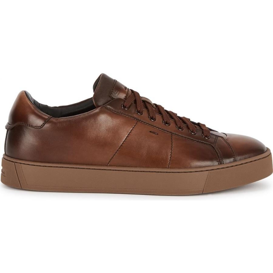 サントーニ Santoni メンズ スニーカー シューズ・靴 Gloria brown leather sneakers Brown  :dy-ff15a7bf76:フェルマート fermart 2号店 - 通販 - Yahoo!ショッピング