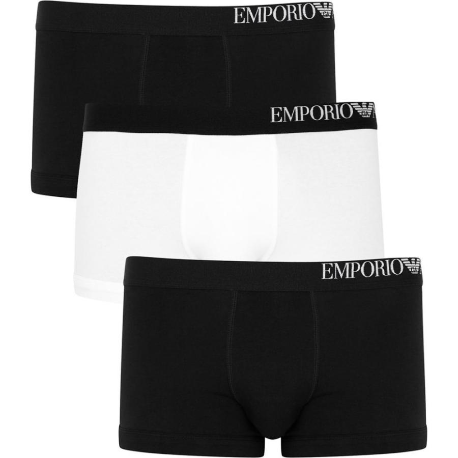 安い アルマーニ Armani メンズ ボクサーパンツ インナー 下着 Stretch Cotton Boxer Trunks Set Of Three Black 激安特価 Nooitmeergrasmaaien Be
