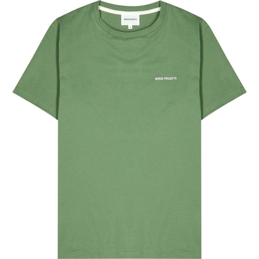 激安ブランド ノースプロジェクト トップス メンズ Tシャツ ノースプロジェクト Projects Norse Norse Green T Shirt Cotton Green Neils トップス Tシャツ メンズ Projects Tシャツ カットソー