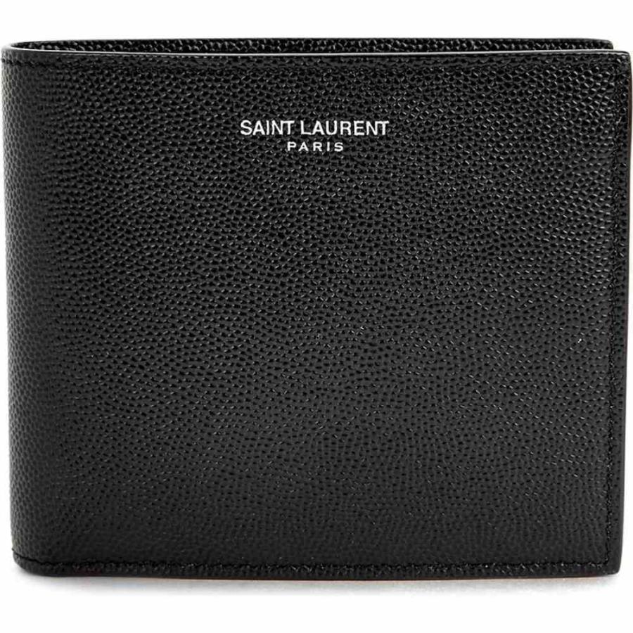 ファッション通販 サンローラン イヴ メンズ 財布 サンローラン イヴ Laurent Saint Saint Black Wallet Leather Black 財布 メンズ Laurent 財布 Smssvg Org