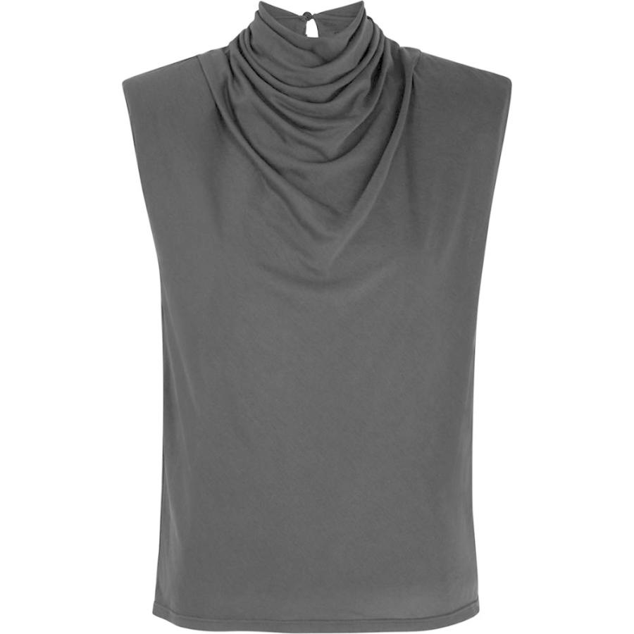 最安 アリス アンド オリビア Alice Olivia レディース ノースリーブ トップス Coreen Charcoal Cowl Neck Jersey Top Black 高質で安価 Cih Dev Humbird Com
