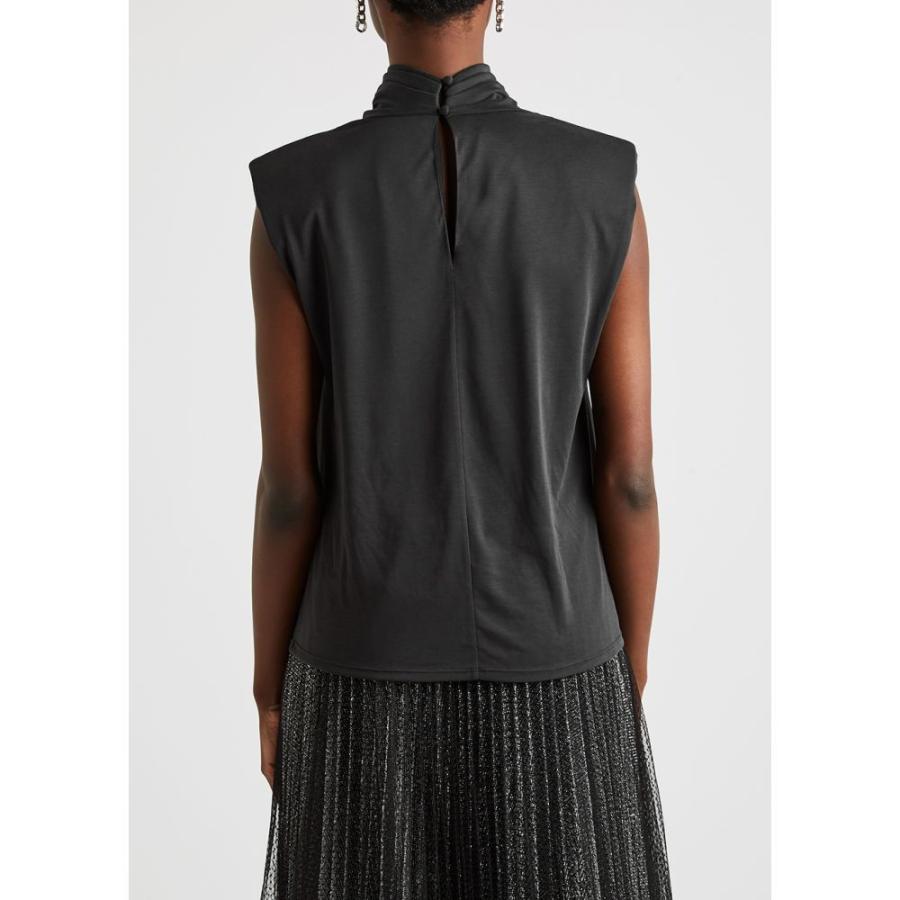 最安 アリス アンド オリビア Alice Olivia レディース ノースリーブ トップス Coreen Charcoal Cowl Neck Jersey Top Black 高質で安価 Cih Dev Humbird Com