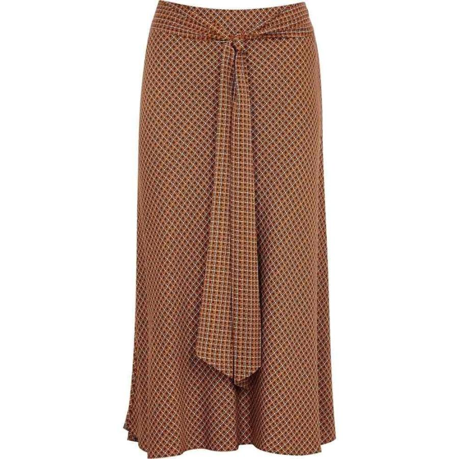 ダイアン フォン ファステンバーグ Diane Von Furstenberg レディース ひざ丈スカート スカート Lesley Printed Stretch Silk Midi Skirt Brown Dallasreceiver Com