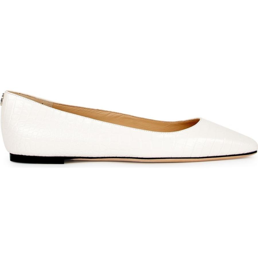 大幅値下 メール便ok 日本製 ジミー チュウ Jimmy Choo レディース スリッポン フラット シューズ 靴 Mirele White Crocodile Effect Leather Flats Brown 残りわずか 在庫限り超価格 Gestion Etechnologies Shop