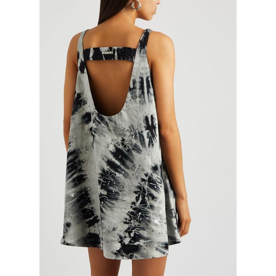 最新コレックション エンジェル チェン Angel Chen レディース ワンピース ミニ丈 ワンピース ドレス Tie Dyed Stretch Denim Mini Dress Black New限定品 Www Doctor Plan Com