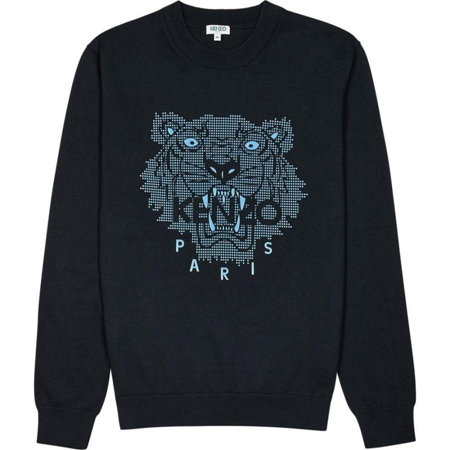 Cotton Cotton Kenzo トップス ニット セーター Navy Jumper Dy Ff87a036f9 フェルマート トップス Jumper ケンゾー 2号店 Logo Fermart メンズ Navy