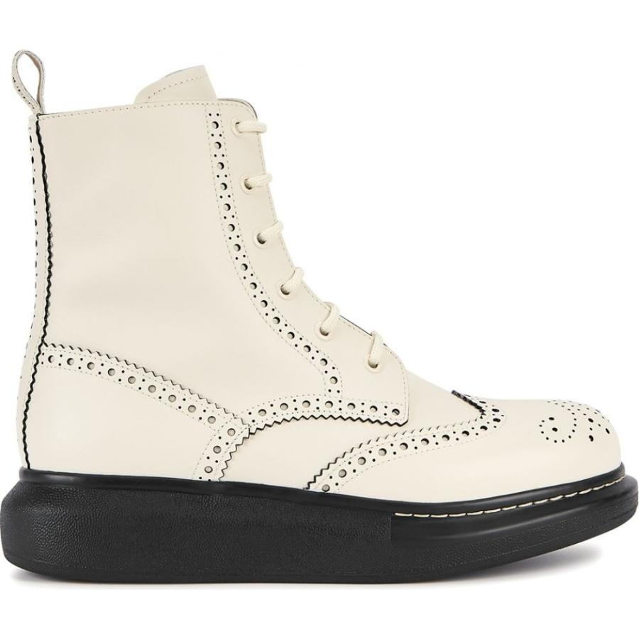 アレキサンダー マックイーン Alexander Mcqueen レディース ブーツ ショートブーツ シューズ 靴 Hybrid 50 Off White Leather Ankle Boots Natural Www Energytribune Com