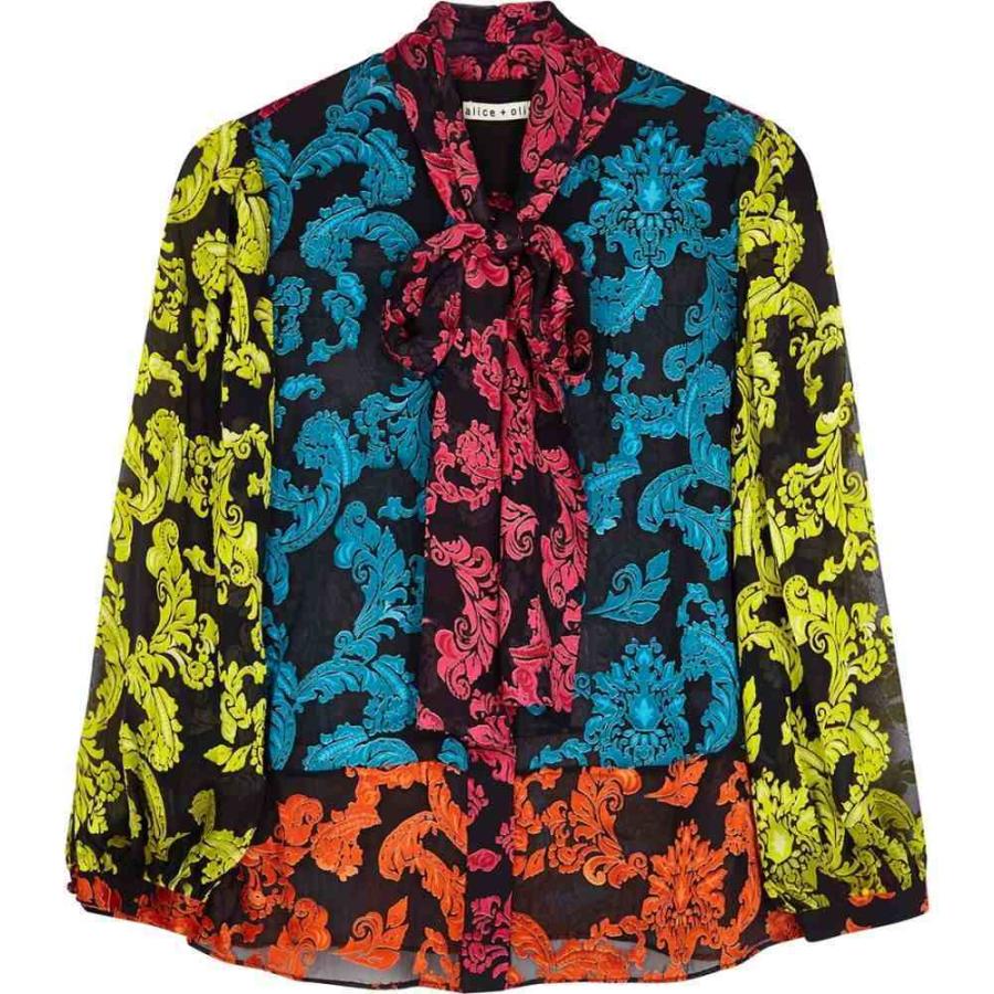 安い購入 アリス アンド オリビア Alice Olivia レディース ブラウス シャツ トップス Jeannie Devore Blouse Multi 100 の保証 Uni Labs Com