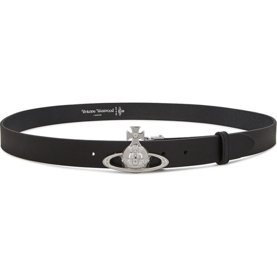 新しいスタイル Vivienne Westwood Black Belt Orb Leather Black ベルト メンズ Westwood Vivienne ウエストウッド ヴィヴィアン メンズ ベルト ウエストウッド ヴィヴィアン 財布 帽子 ファッション小物