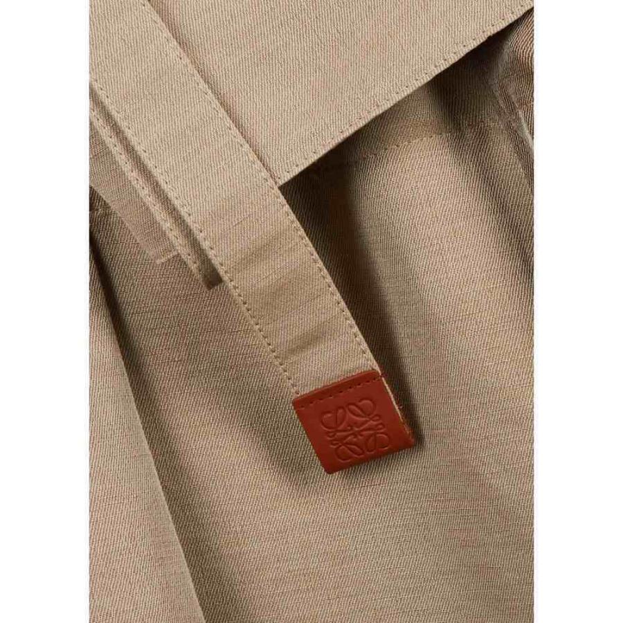 新品同様 Loewe ロエベ Natural Dress Shirt Linen Blend Stone ワンピース ドレス シャツワンピース ワンピース レディース Loewe ロエベ ワンピース ドレス レディース ワンピース ワンピース チュニック