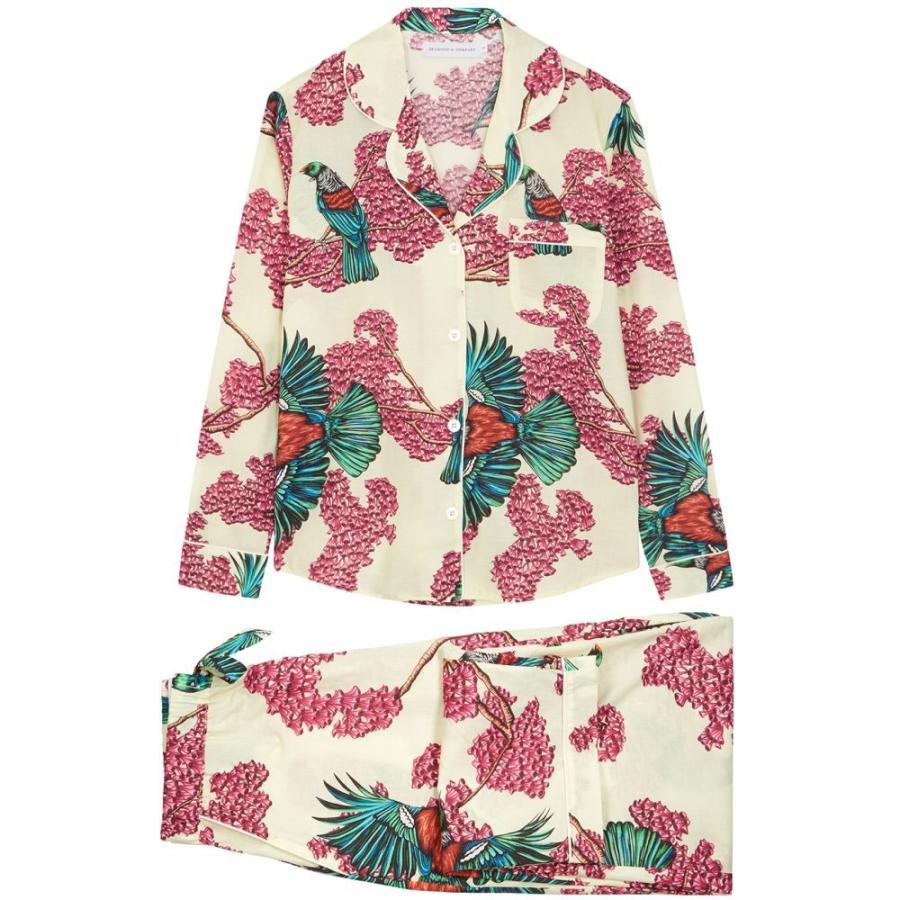 デズモンド デンプシー Desmond Dempsey レディース パジャマ 上下セット インナー 下着 Passerine レディース Passerine Printed 下着 靴下 部屋着 Cotton Pyjama Set Multi Dy Ffbcb フェルマート Fermart 2号店 安い大特価