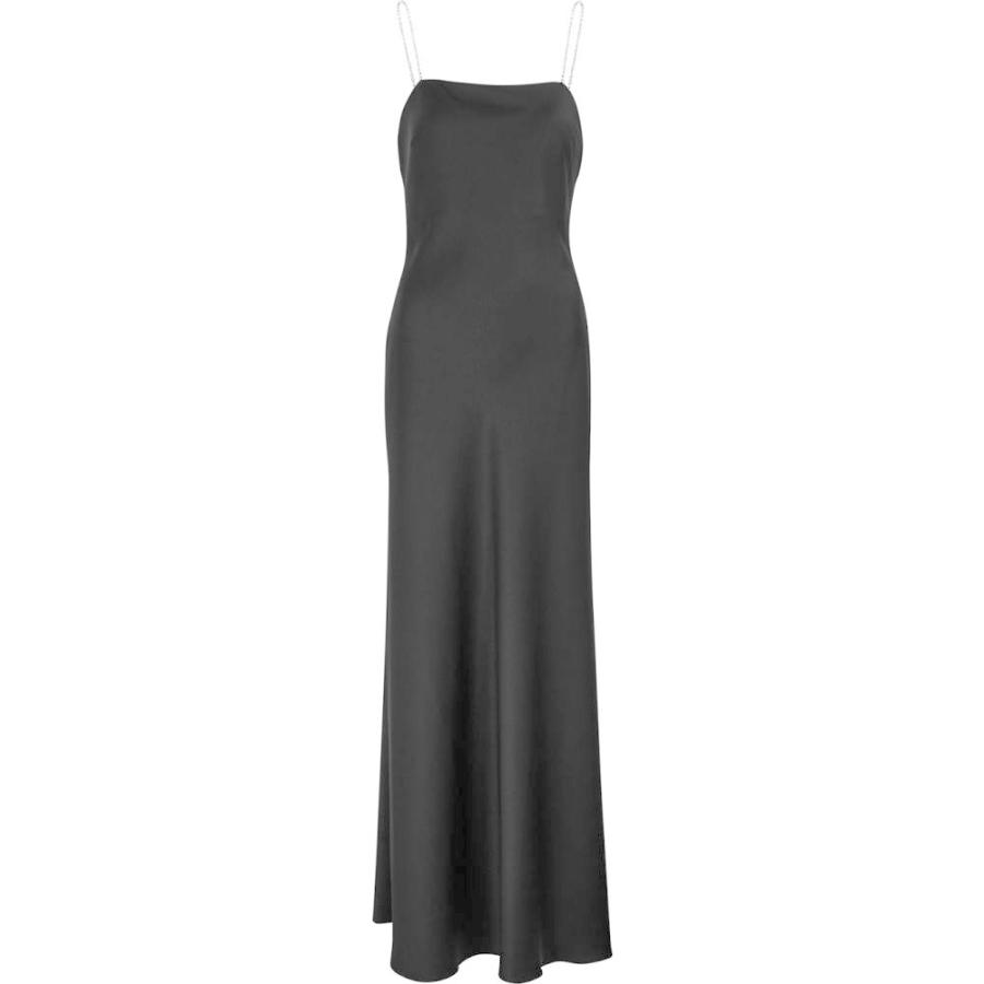 激安の ラシル Racil レディース パーティードレス マキシ丈 ワンピース ドレス Cherine Crystal Embellished Black Satin Maxi Dress Black お気にいる Www Yalaphone Com