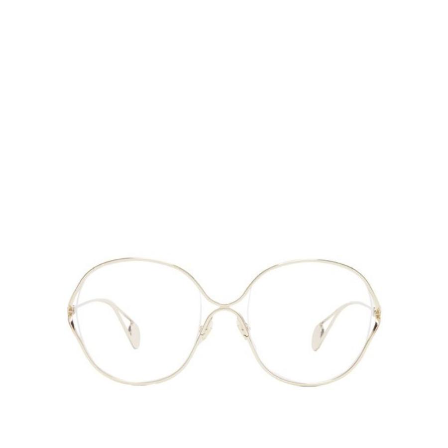 グッチ Gucci レディース メガネ サングラス Round Frame Metal And Faux Pearl Glasses Gold Rainbowbookclub Org