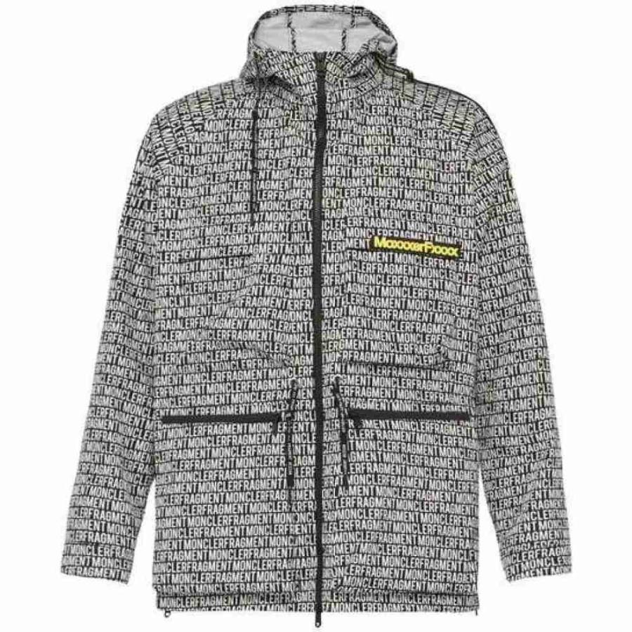 モンクレール 7 Moncler Fragment メンズ ジャケット アウター Logo Print Zip Through Jacket White Www Janpeterthompson Co Uk