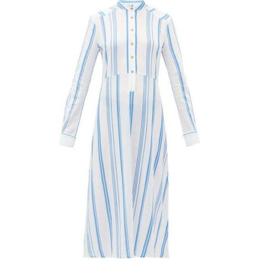 ベリーズ Belize レディース ビーチウェア シャツワンピース ワンピース ドレス 水着 ビーチウェア Silas Striped Cotton Shirtdress White Monroesrestaurant Net