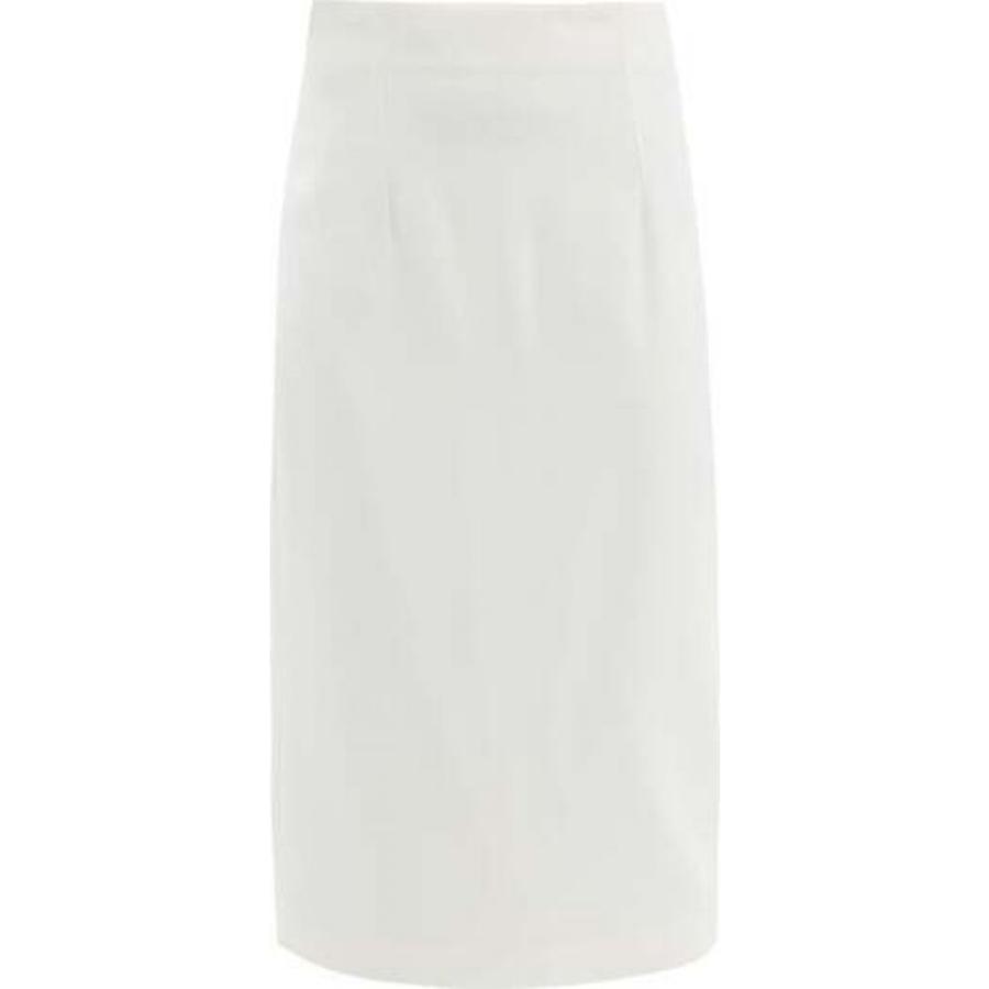 アレキサンダー マックイーン Alexander Mcqueen レディース ひざ丈スカート スカート High Rise Crepe Skirt Ivory Bibs Com Ua