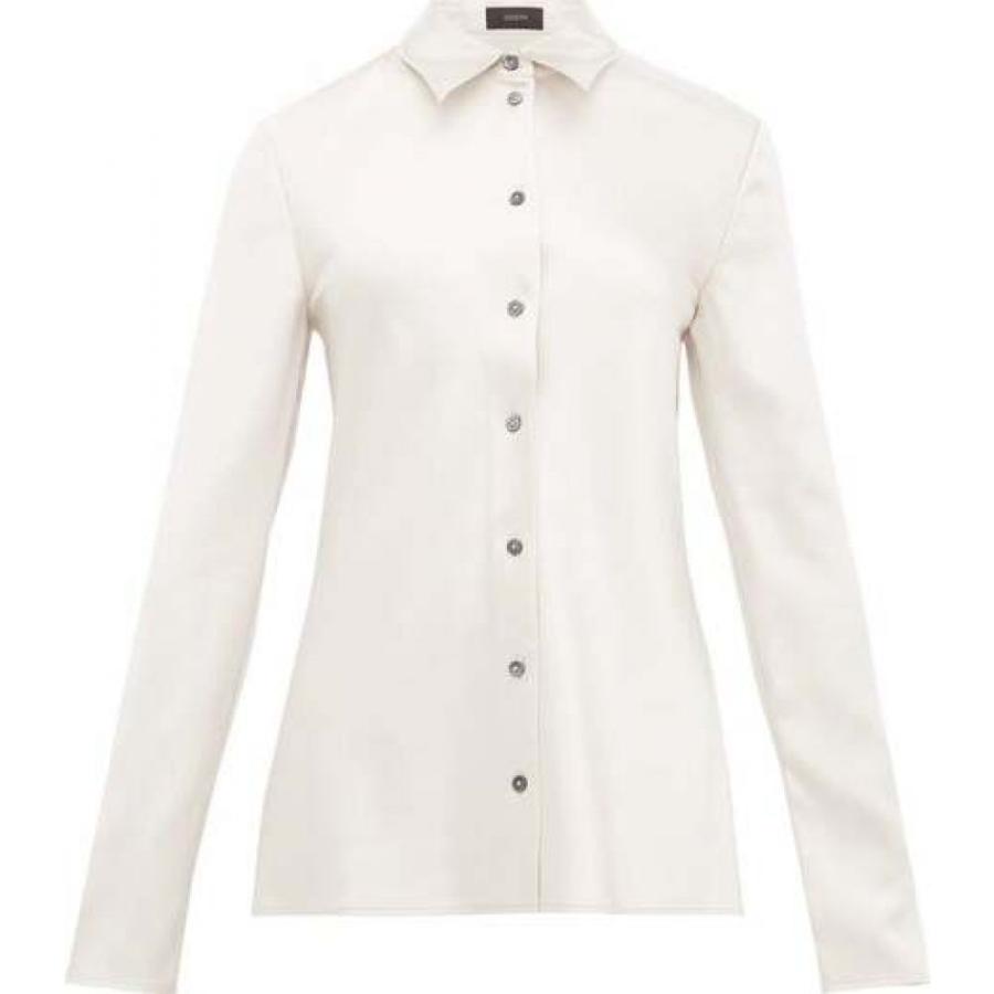 ジョゼフ Joseph レディース ブラウス シャツ トップス Calmyl Button Through Silk Satin Shirt Silver Www Erhamah Com
