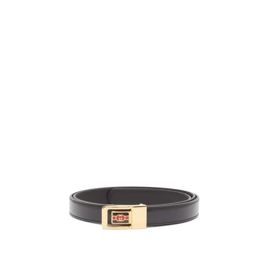 グッチ ベルト Gucci メンズ ベルト Logo Plaque ベルト Leather Belt Black Hb フェルマート ファッション Fermart 2号店